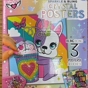 Fashion Angels Sparkle & Bling Crystal Posters 3 in 1 Pack New